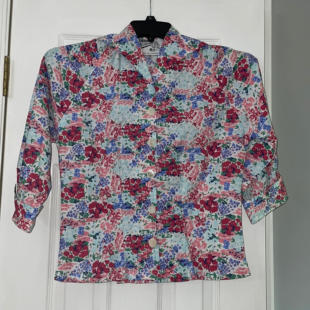 VOH Floral Raglan Blouse UK 10 Small